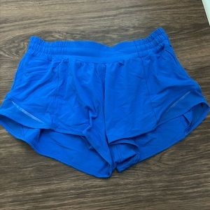 Bright blue 2.5” lululemon hotty hot shorts